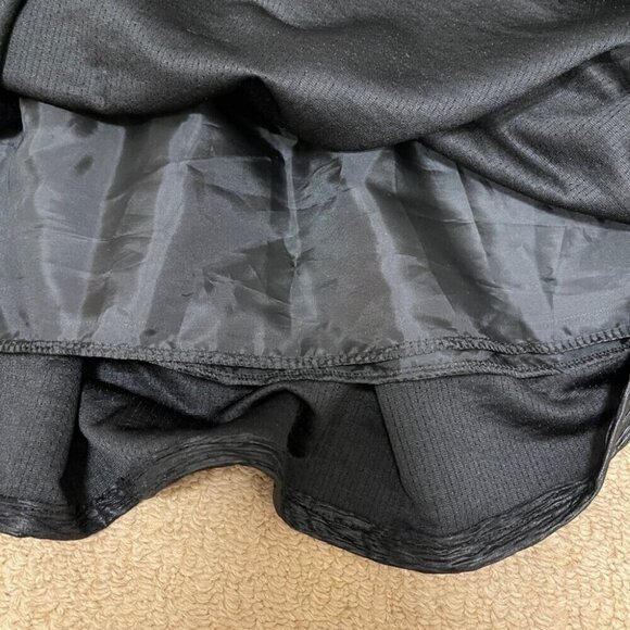 Vintage Crepe Textured Flouncy A-Line Mini Skirt Black – XS - Picture 7 of 8